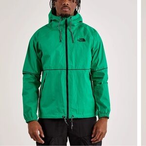 The North Face Novelty Antora Rain Hooded Optic Emerald Green Windbreaker Jacket